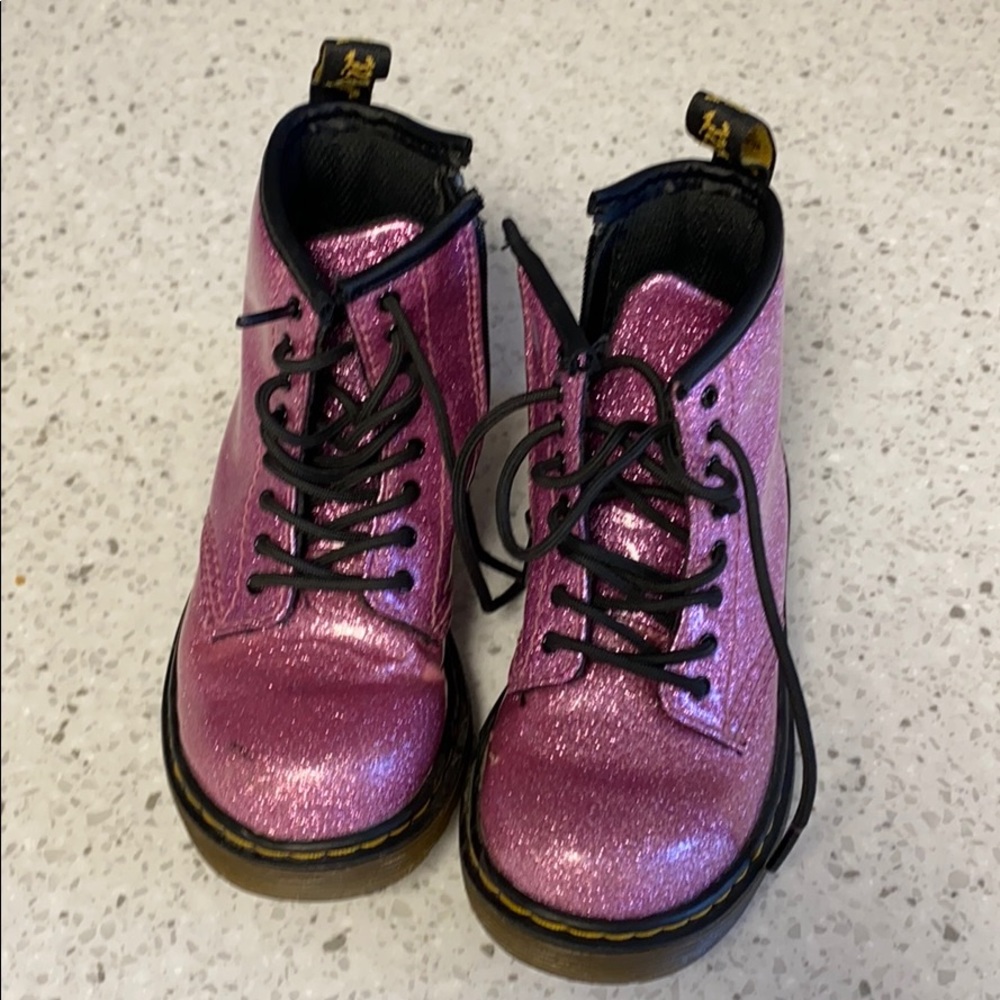Sparkly pink Dr. Martens. Toddler size 8